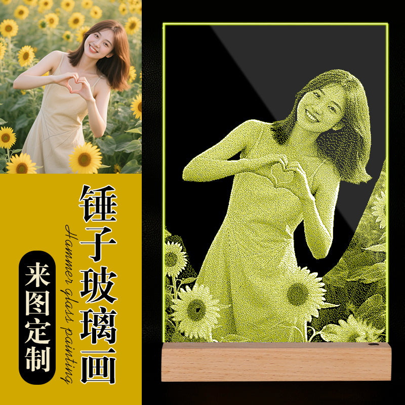 （Private customization）Knock painting,photo custom glass painting