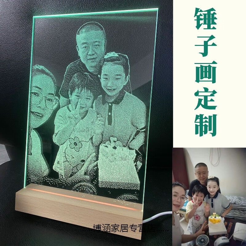 （Private customization）Knock painting,photo custom glass painting
